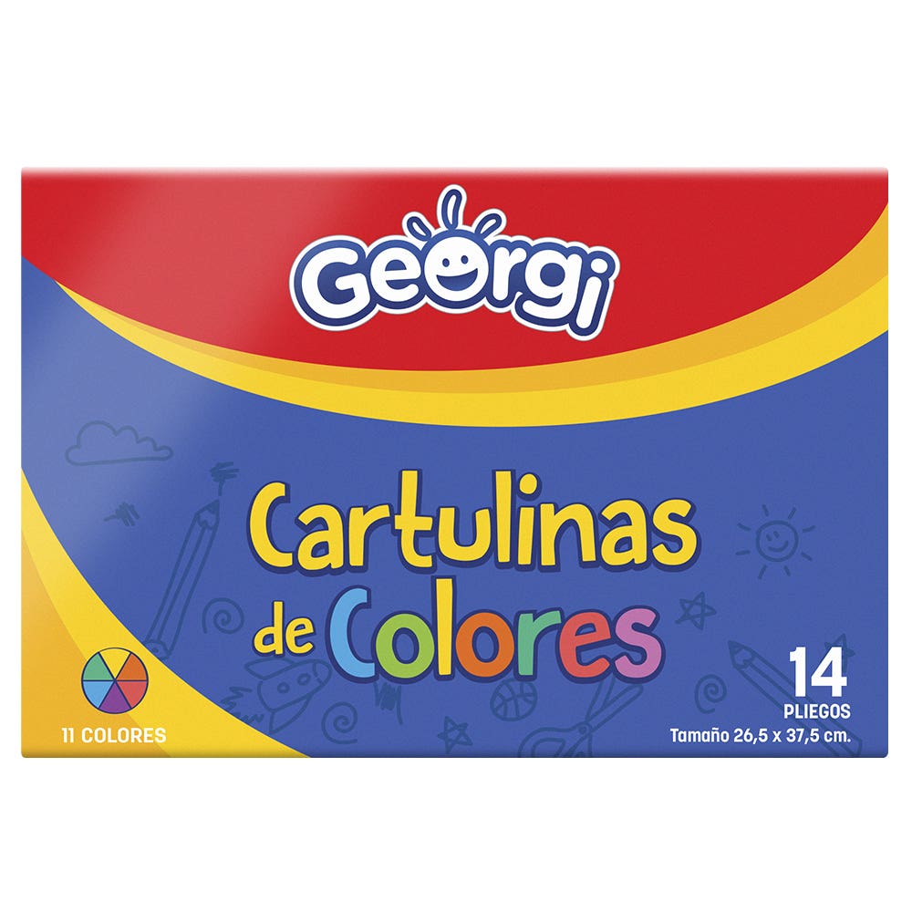 Sobre 14 Pliegos Cartulina Georgi
