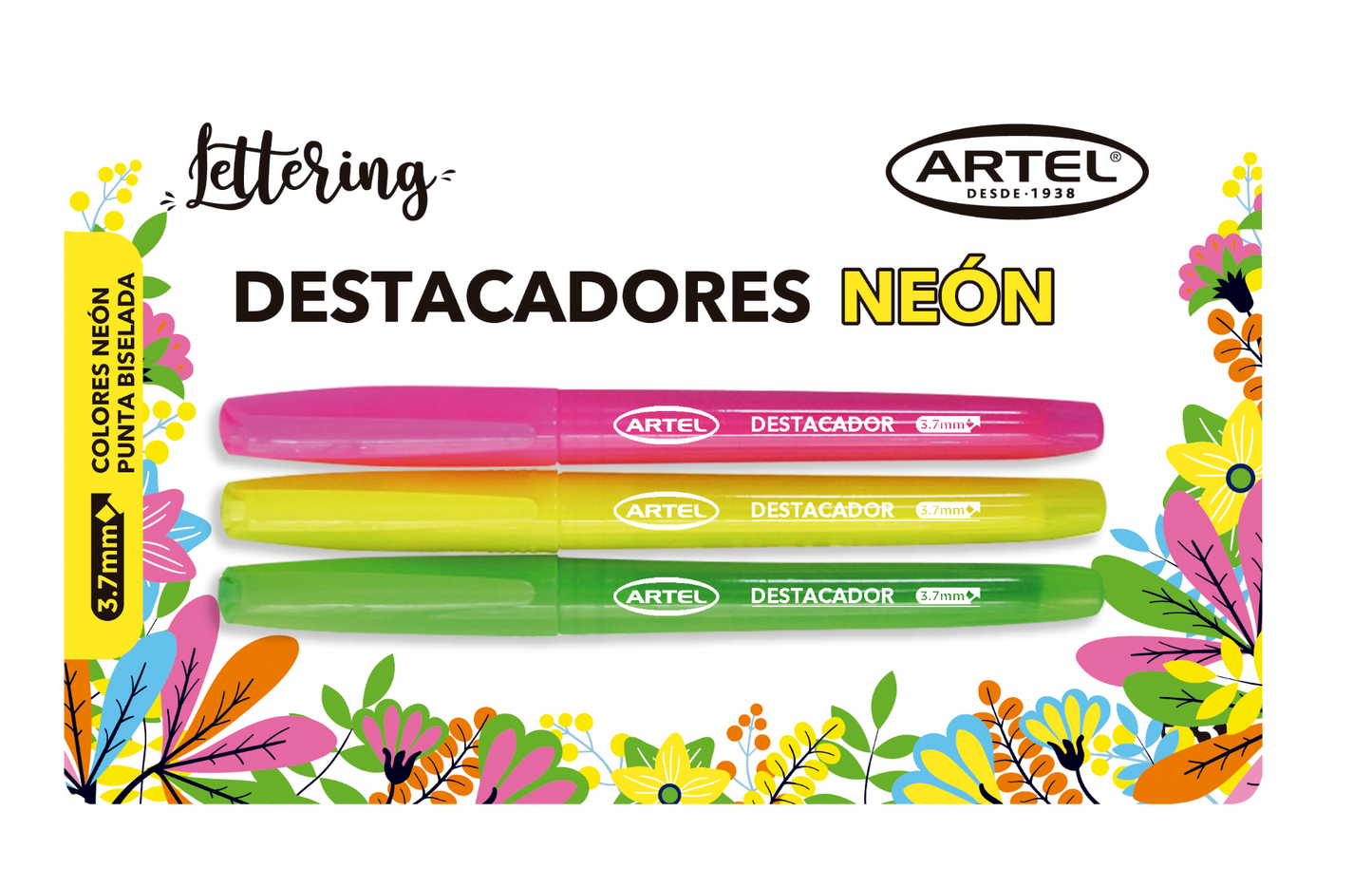 Bl. Destacador Artel Neon x3
