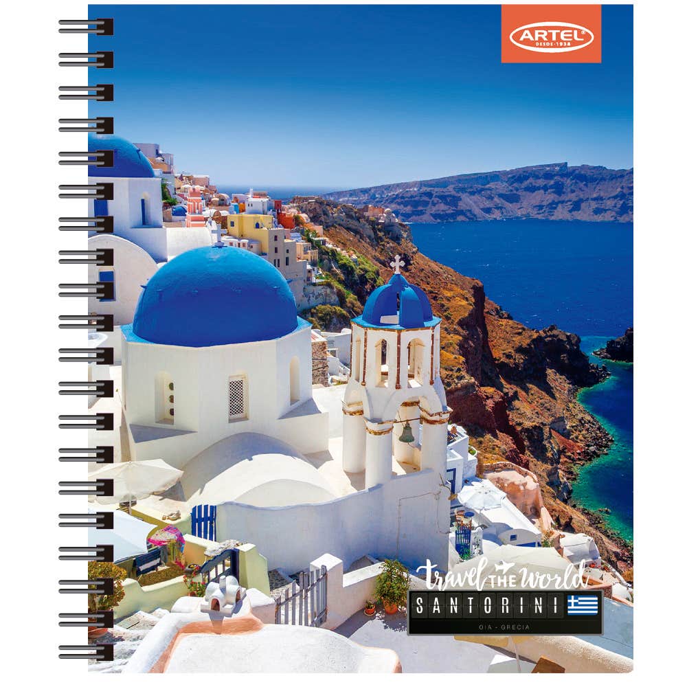 Cuaderno Universitario Travel The World 1 100 Hojas 7Mm Hojas Diseño Aleatorio Artel