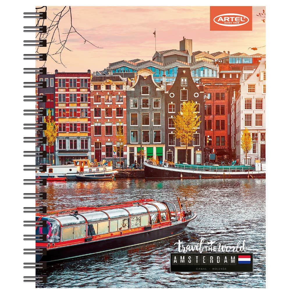 Cuaderno Universitario Travel The World 1 100 Hojas 7Mm Hojas Diseño Aleatorio Artel