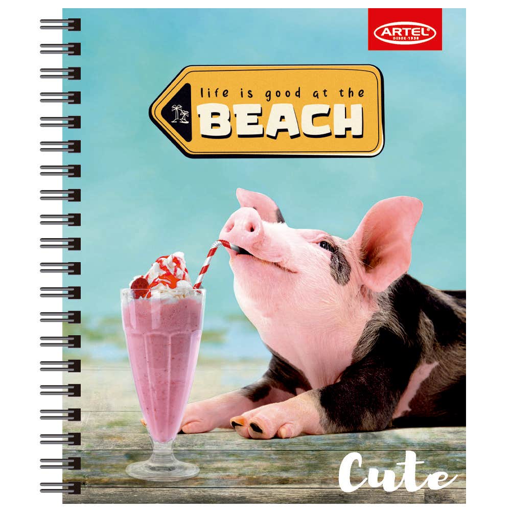 Cuaderno Universitario Cute 100 Hojas 7Mm Hojas Diseño Aleatorio Artel