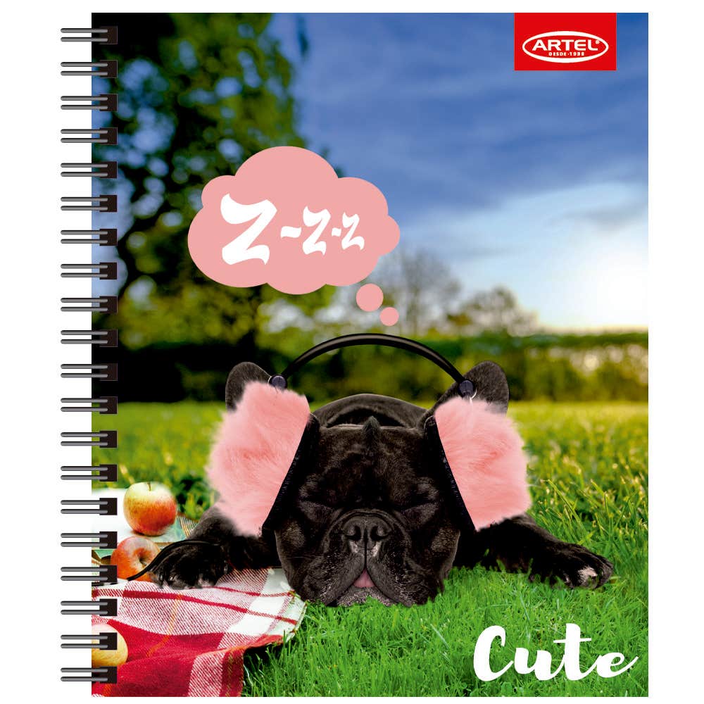 Cuaderno Universitario Cute 100 Hojas 7Mm Hojas Diseño Aleatorio Artel