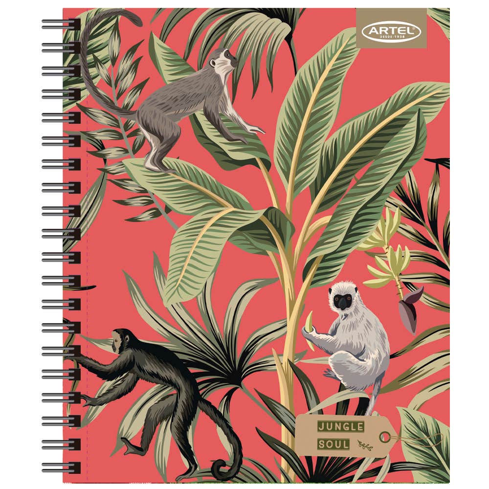 Cuaderno Universitario Jungle Soul 100 Hojas 7Mm Hojas Diseño Aleatorio Artel