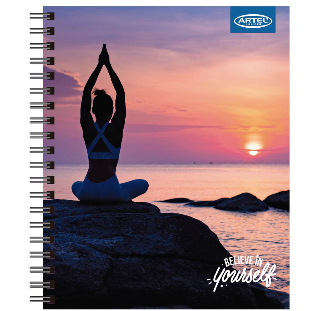 Cuaderno Universitario Belive In Yourself 100 Hojas 7Mm Hojas Diseño Aleatorio Artel