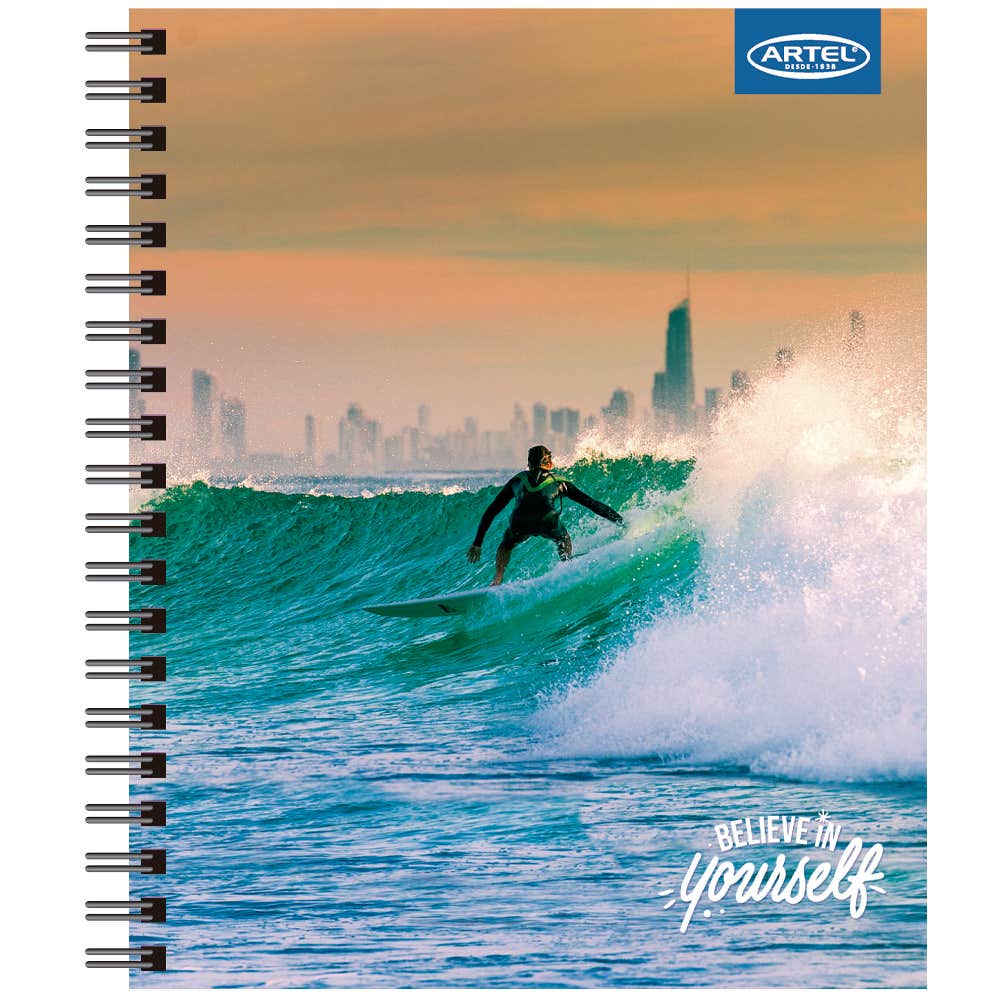 Cuaderno Universitario Belive In Yourself 100 Hojas 7Mm Hojas Diseño Aleatorio Artel