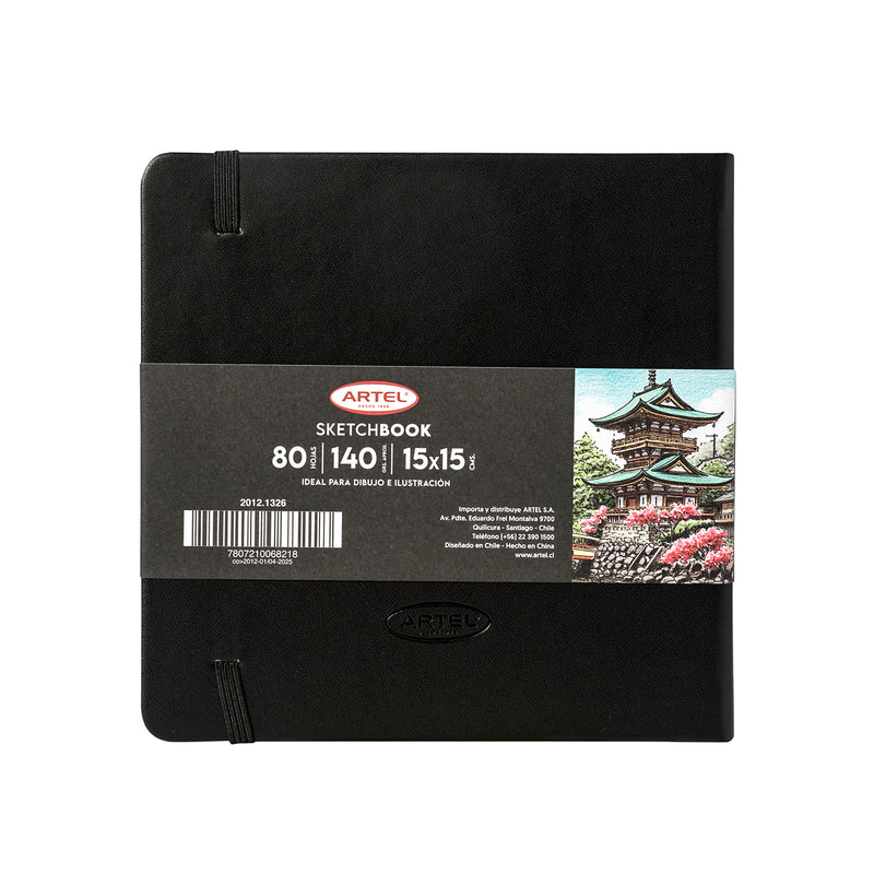 Sketchbook Artel 15X15 Negro