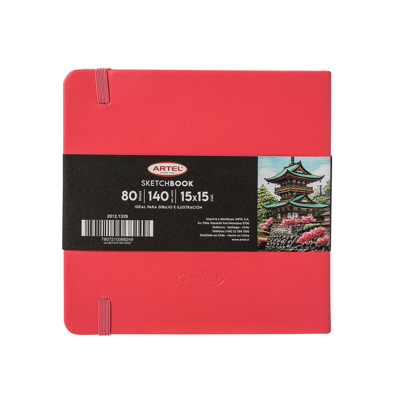 Sketchbook Artel 15X15 Roja