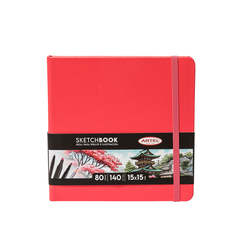 Sketchbook Artel 15X15 Roja