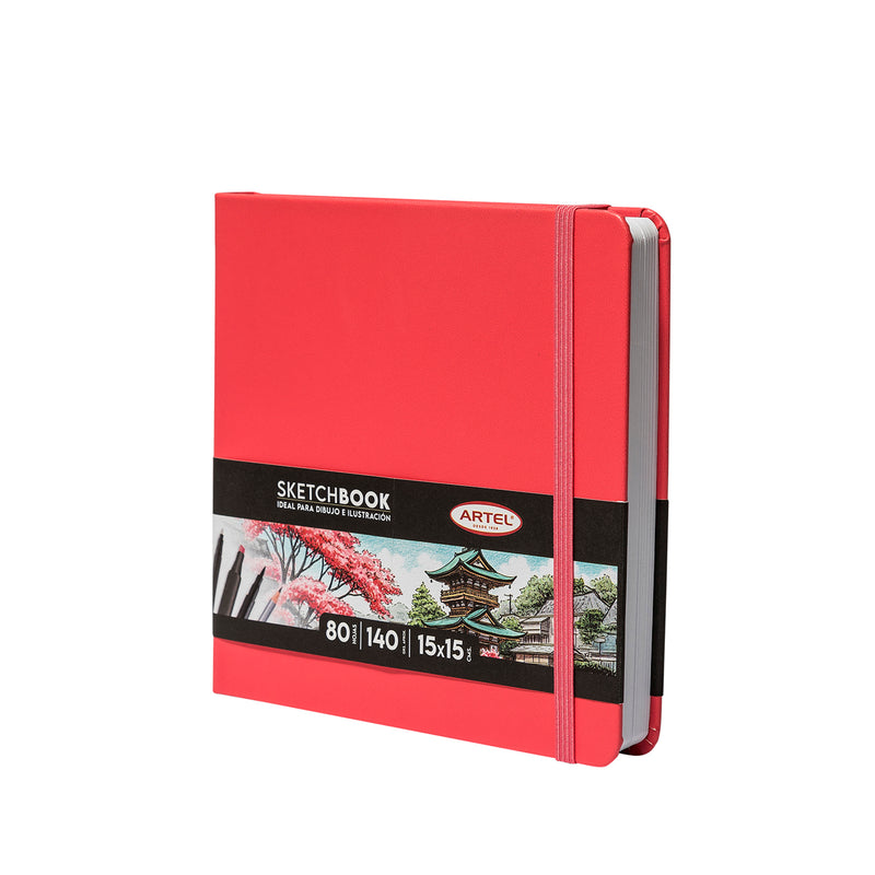 Sketchbook Artel 15X15 Roja