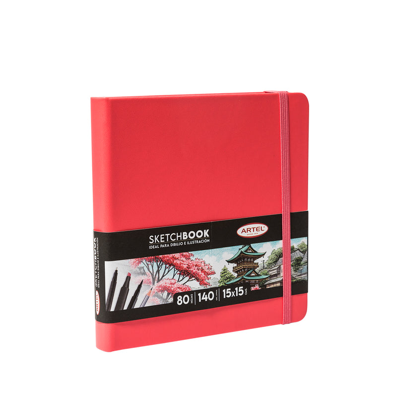 Sketchbook Artel 15X15 Roja