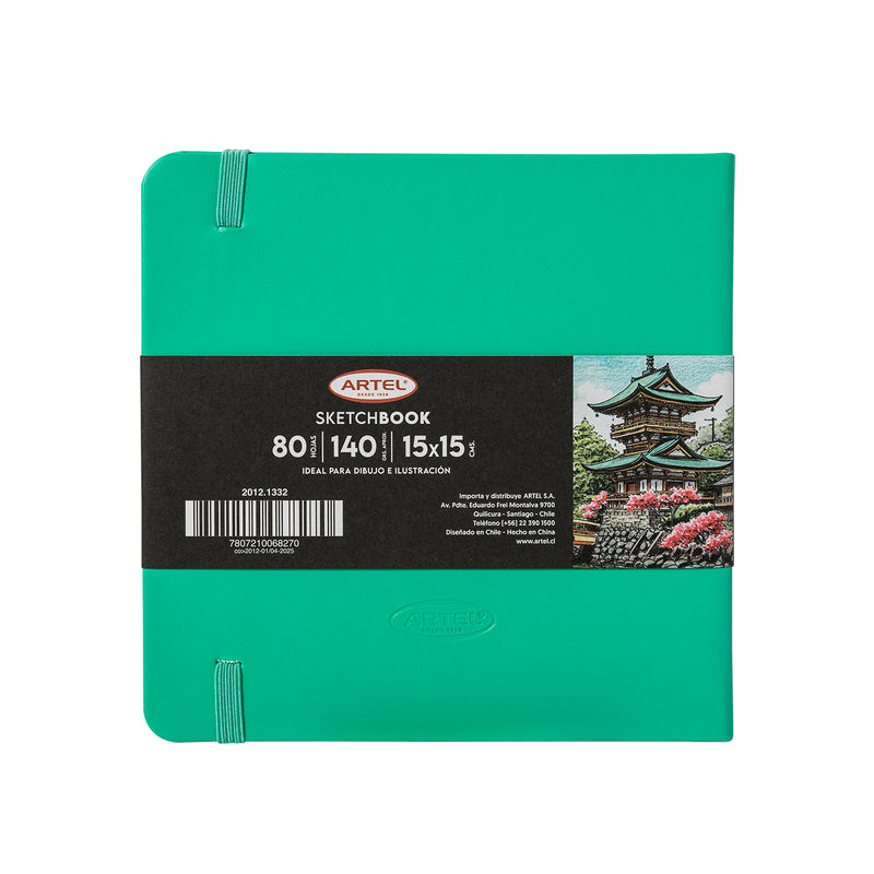 Sketchbook Artel 15X15 Verde