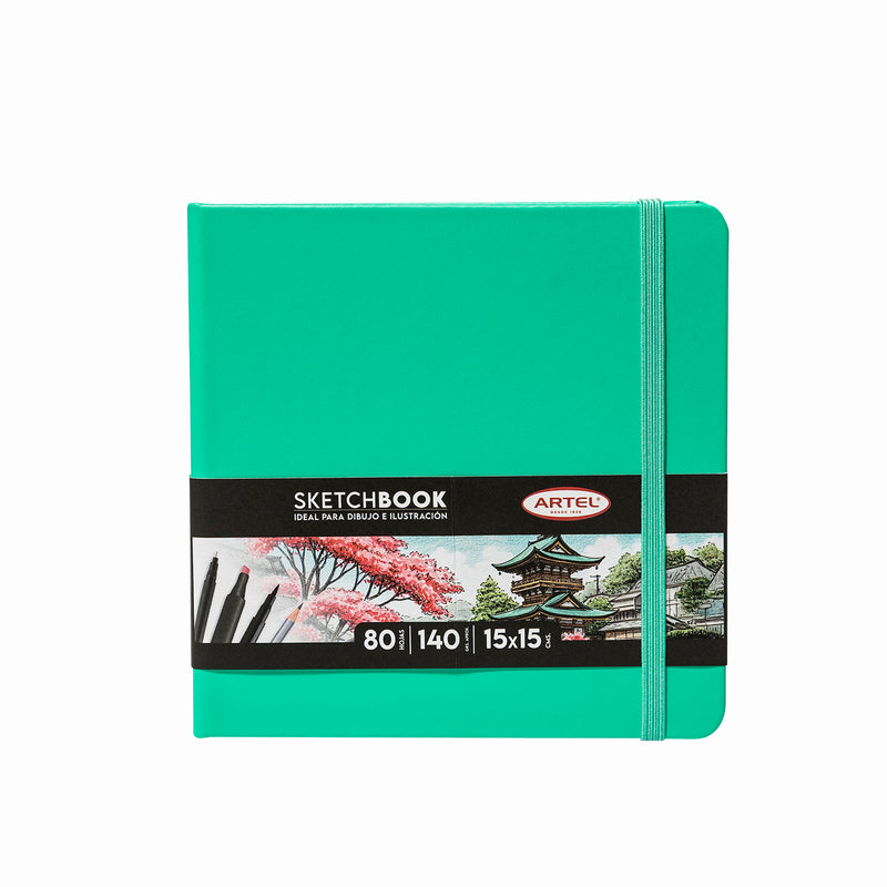 Sketchbook Artel 15X15 Verde