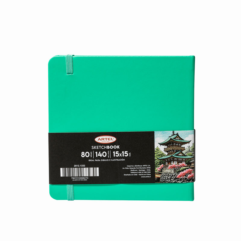 Sketchbook Artel 15X15 Verde