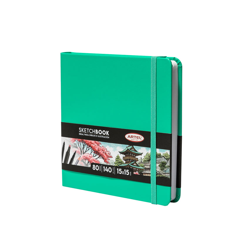 Sketchbook Artel 15X15 Verde