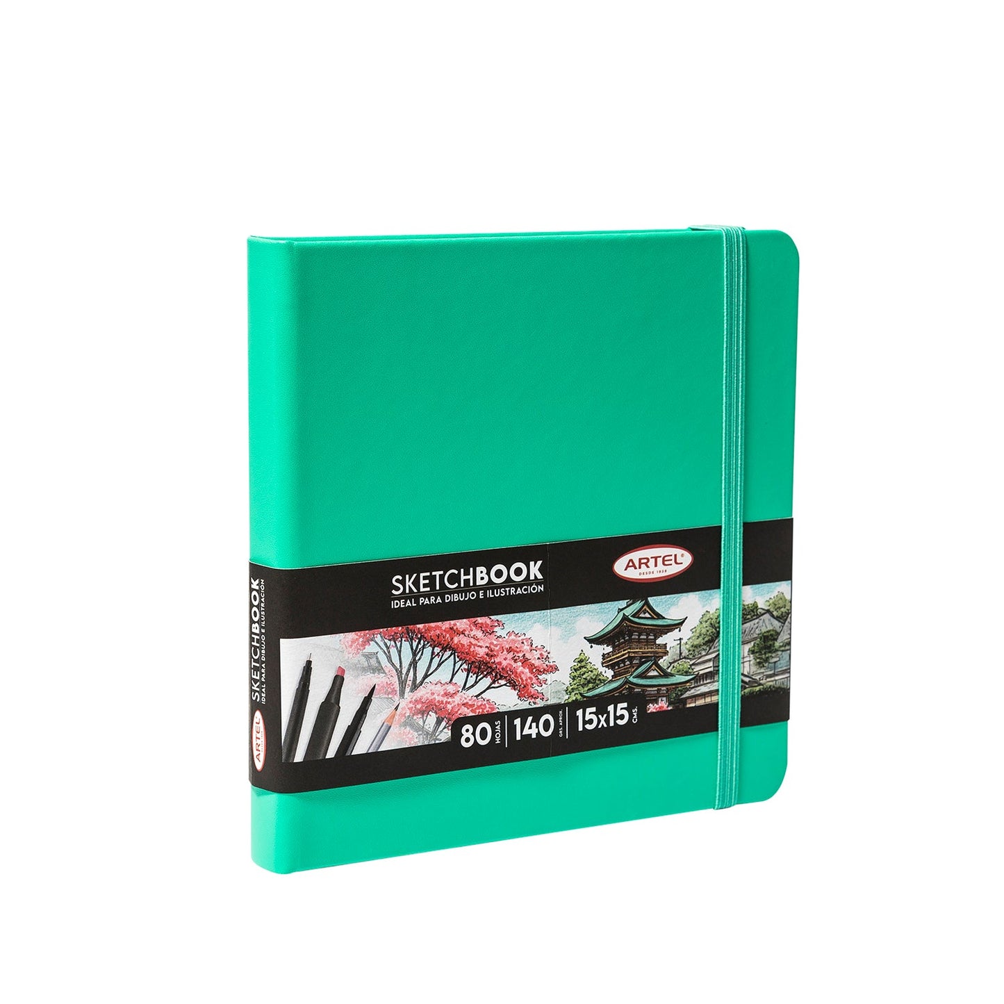 Sketchbook Artel 15X15 Verde