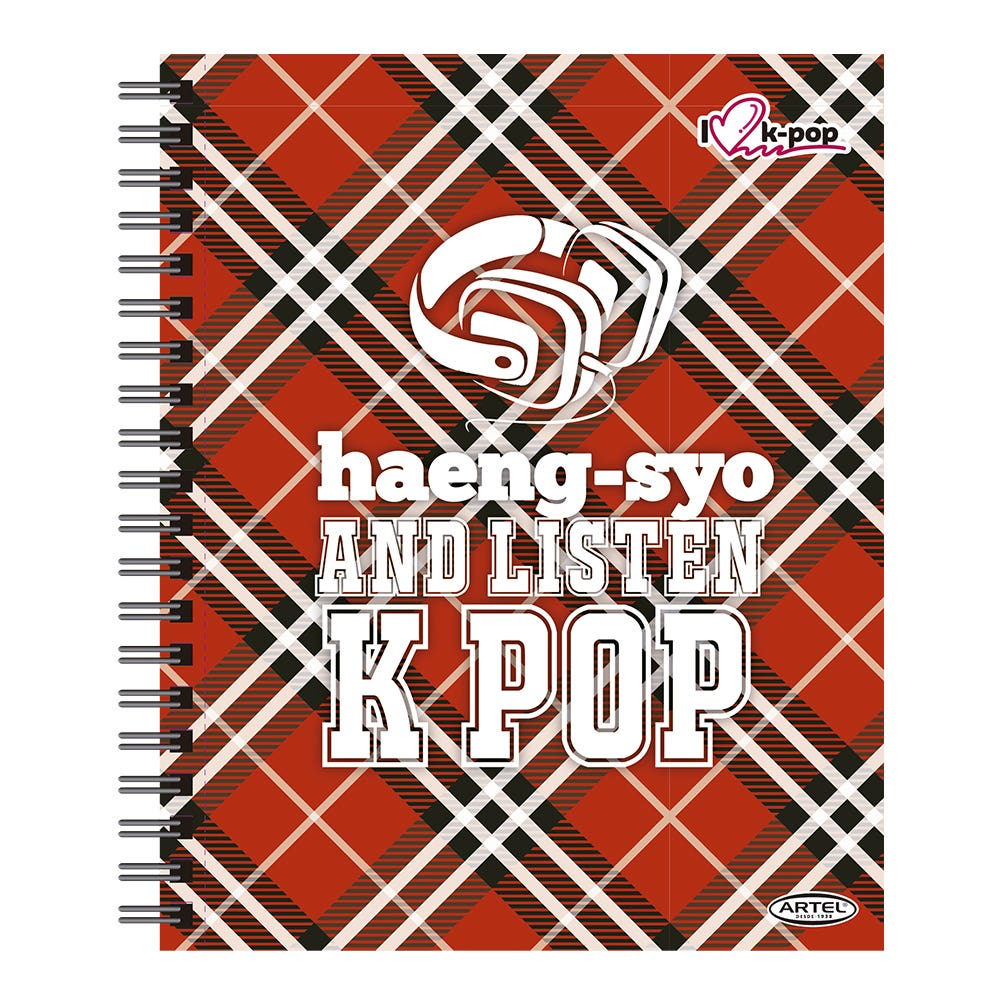 Cuaderno Universitario K-Pop 100 Hojas 7Mm Hojas Diseño Aleatorio Artel