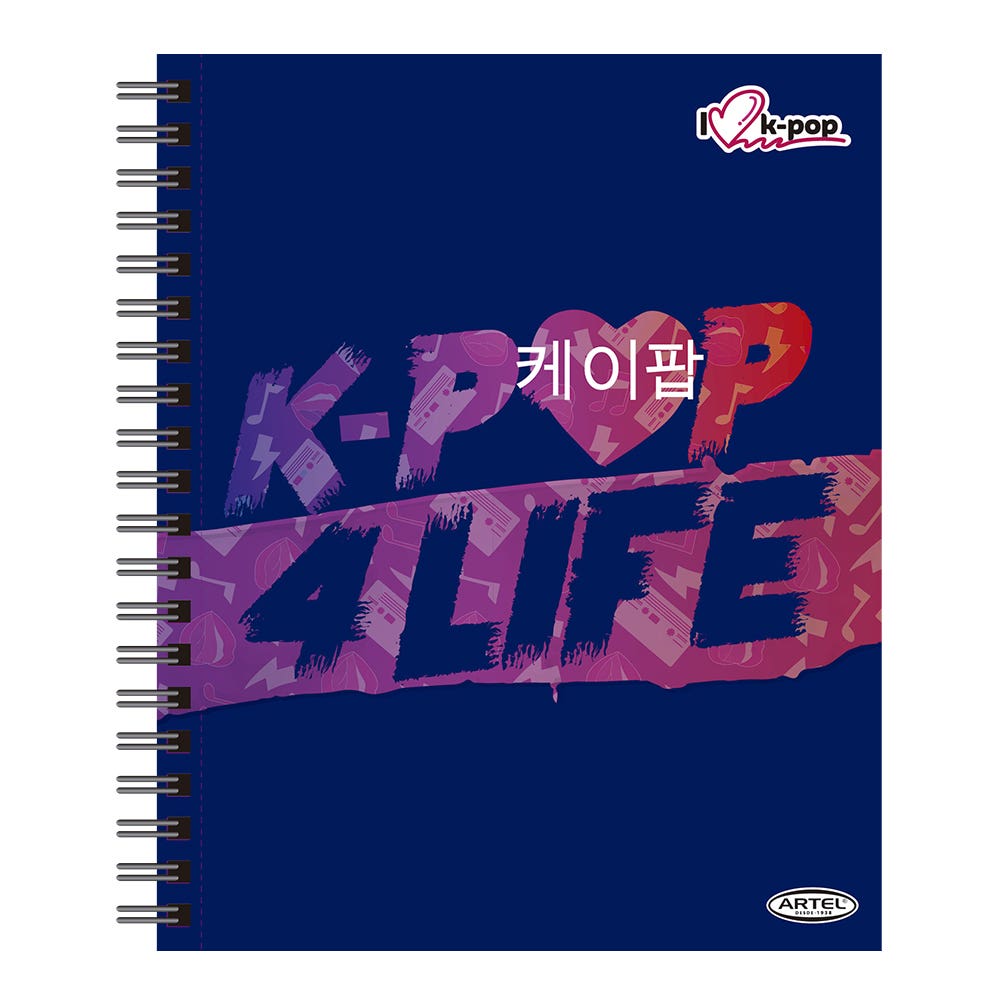 Cuaderno Universitario K-Pop 100 Hojas 7Mm Hojas Diseño Aleatorio Artel