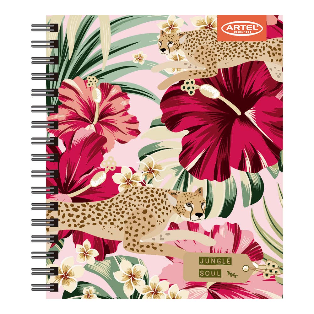 Cuaderno Book Floral 120 Hojas 7Mm Hojas Diseño Aleatorio Artel