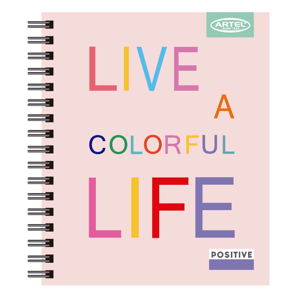 Cuaderno Book Positive 120 Hojas 7Mm Hojas Diseño Aleatorio Artel