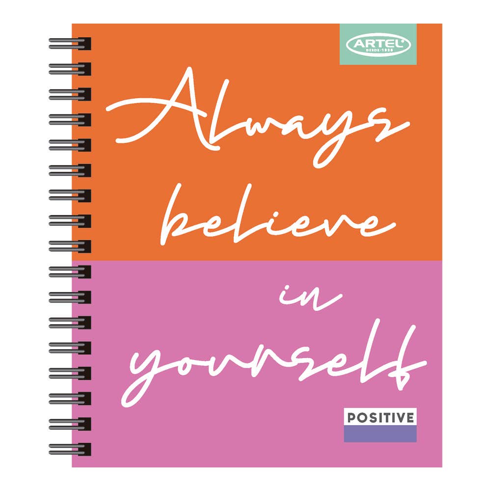 Cuaderno Book Positive 120 Hojas 7Mm Hojas Diseño Aleatorio Artel