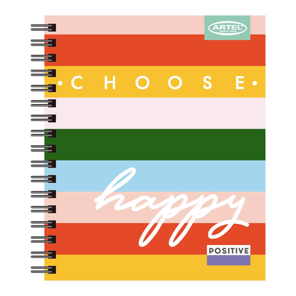 Cuaderno Book Positive 120 Hojas 7Mm Hojas Diseño Aleatorio Artel