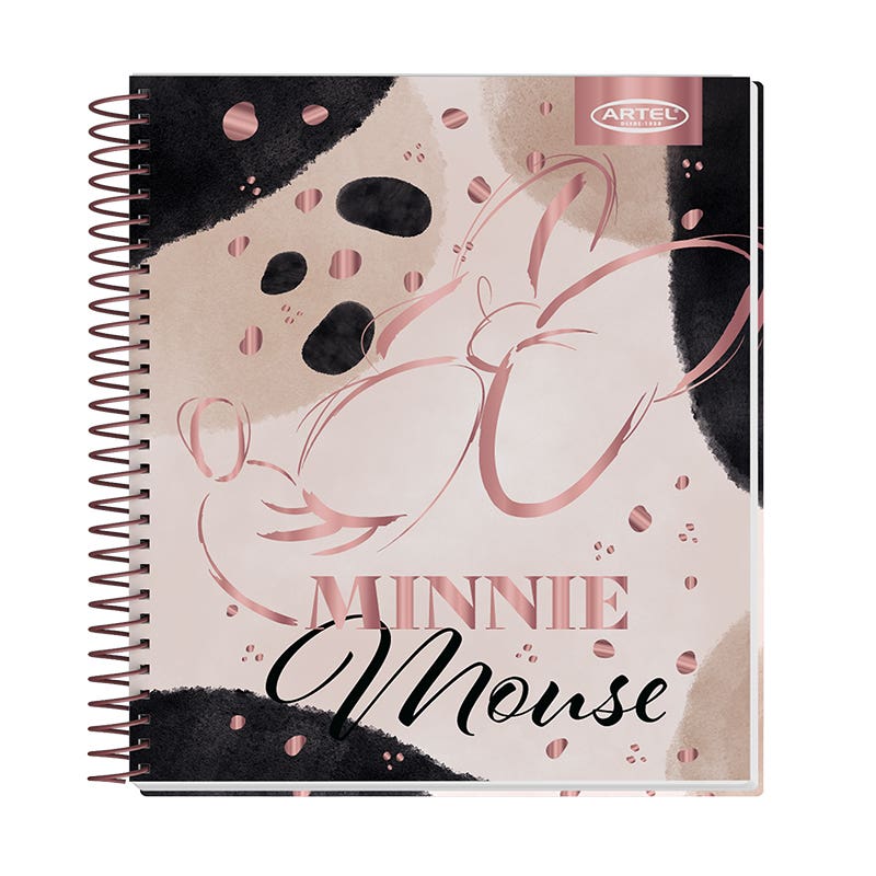 Cuaderno Book 120 Hojas Minnie Gold Rose Artel