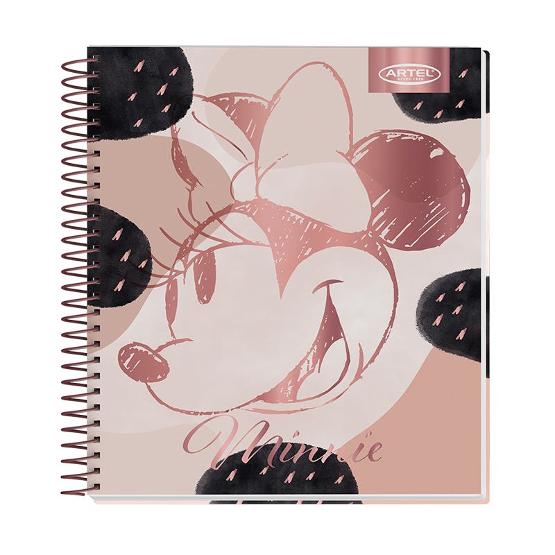 Cuaderno Book 120 Hojas Minnie Gold Rose Artel