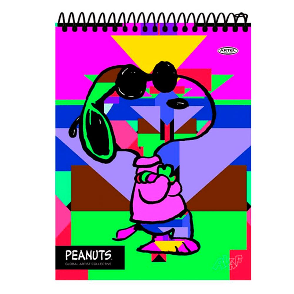 Croquera Snoopy 16x21cm. Diseño Aleatorio Artel