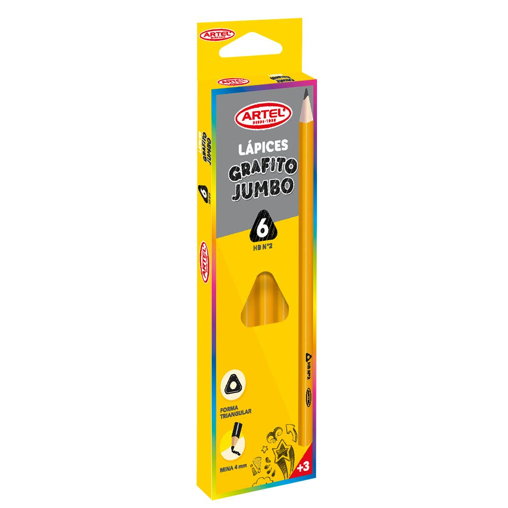 Lápices grafito Jumbo x 6