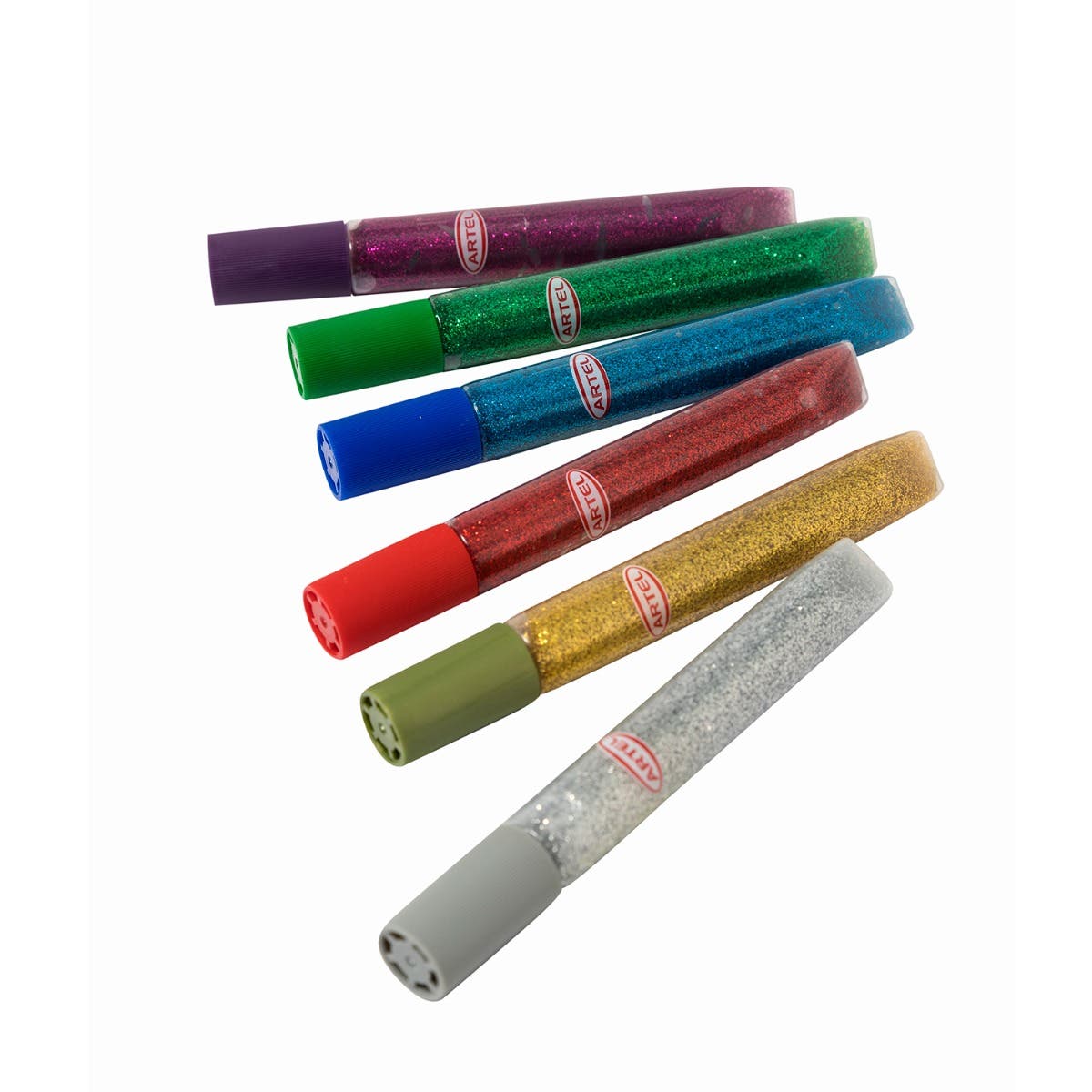 Blíster Glitter Glue Artel Tubo Colores 6 Unidades 13 Grs