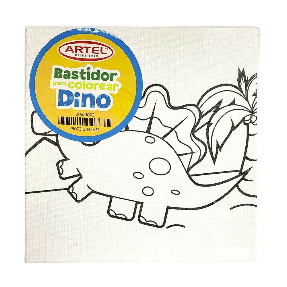 Bastidor para Colorear Dino 25x25cm