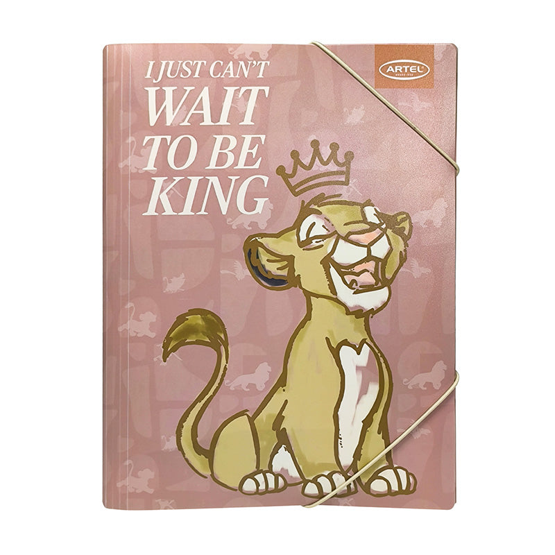 Carpeta Plástico Con Elástico Rey León Artel