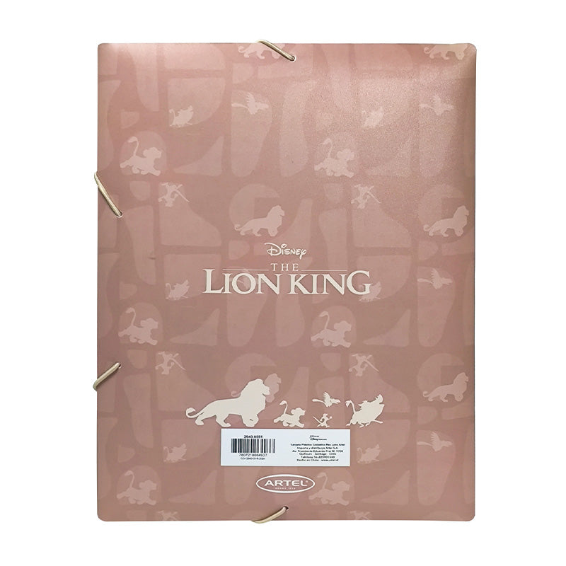 Carpeta Plástico Con Elástico Rey León Artel