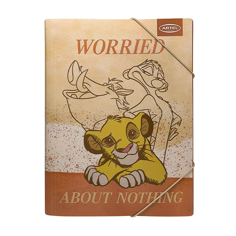 Carpeta Plástico Con Elástico Rey León Artel