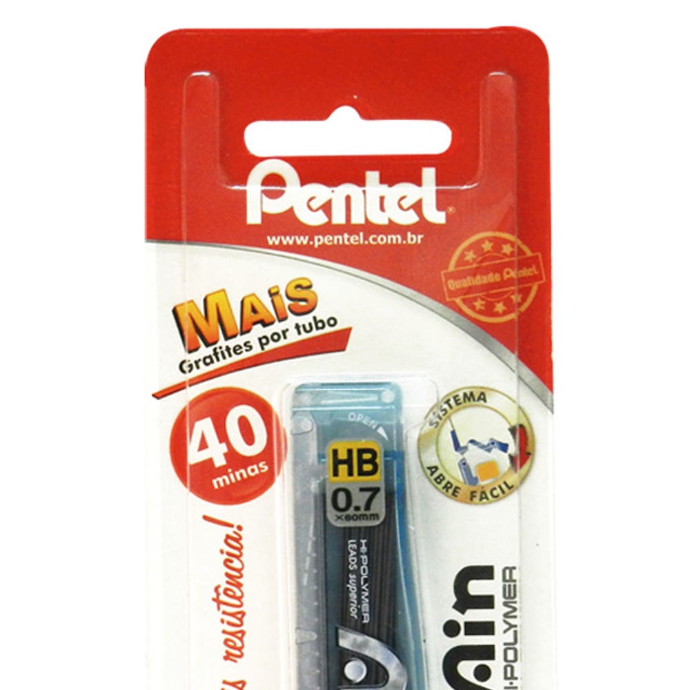 Blíster Tubo 40 Minas 0,7 HB Pentel