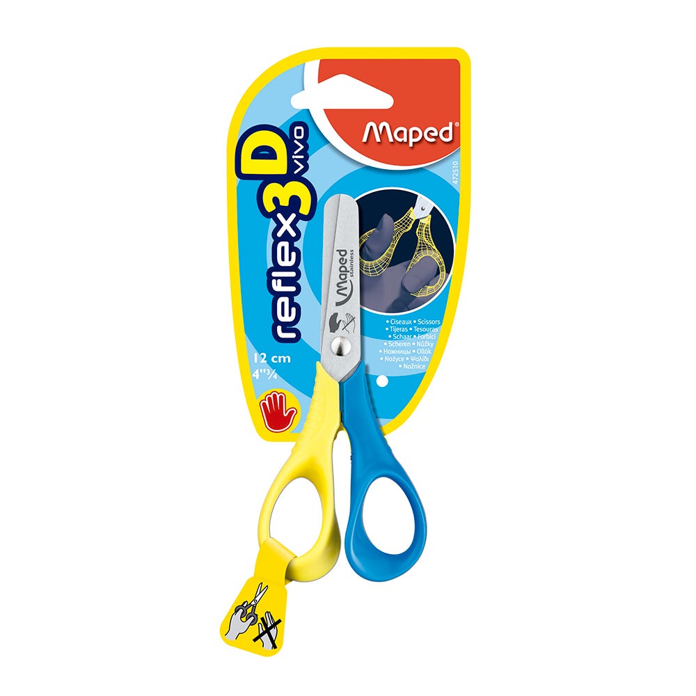 Blíster Tijera Reflex Vivo 12cm Zurdos Maped