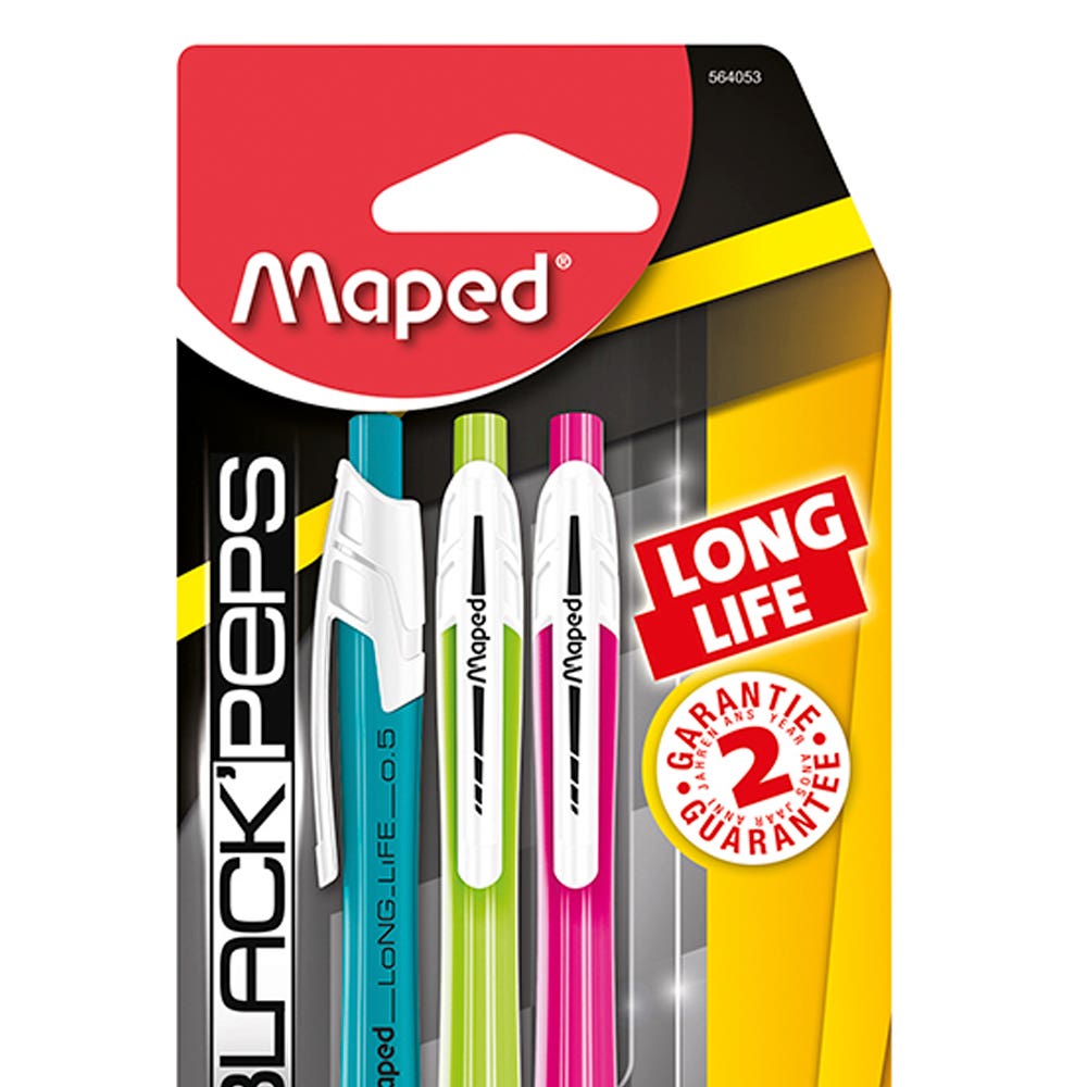 Blister 3 Portaminas Long Life 0,5 Maped