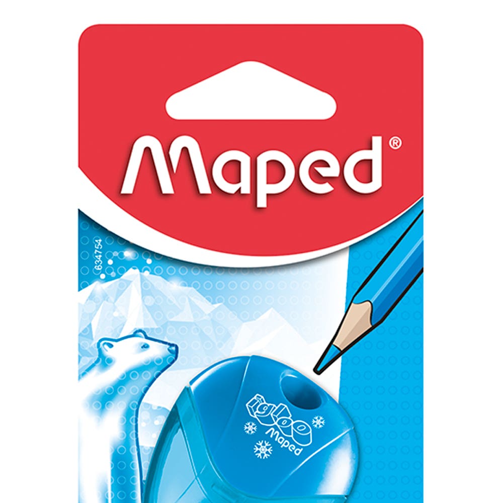 Blister Sacapuntas Simple con Depósito Igloo Maped