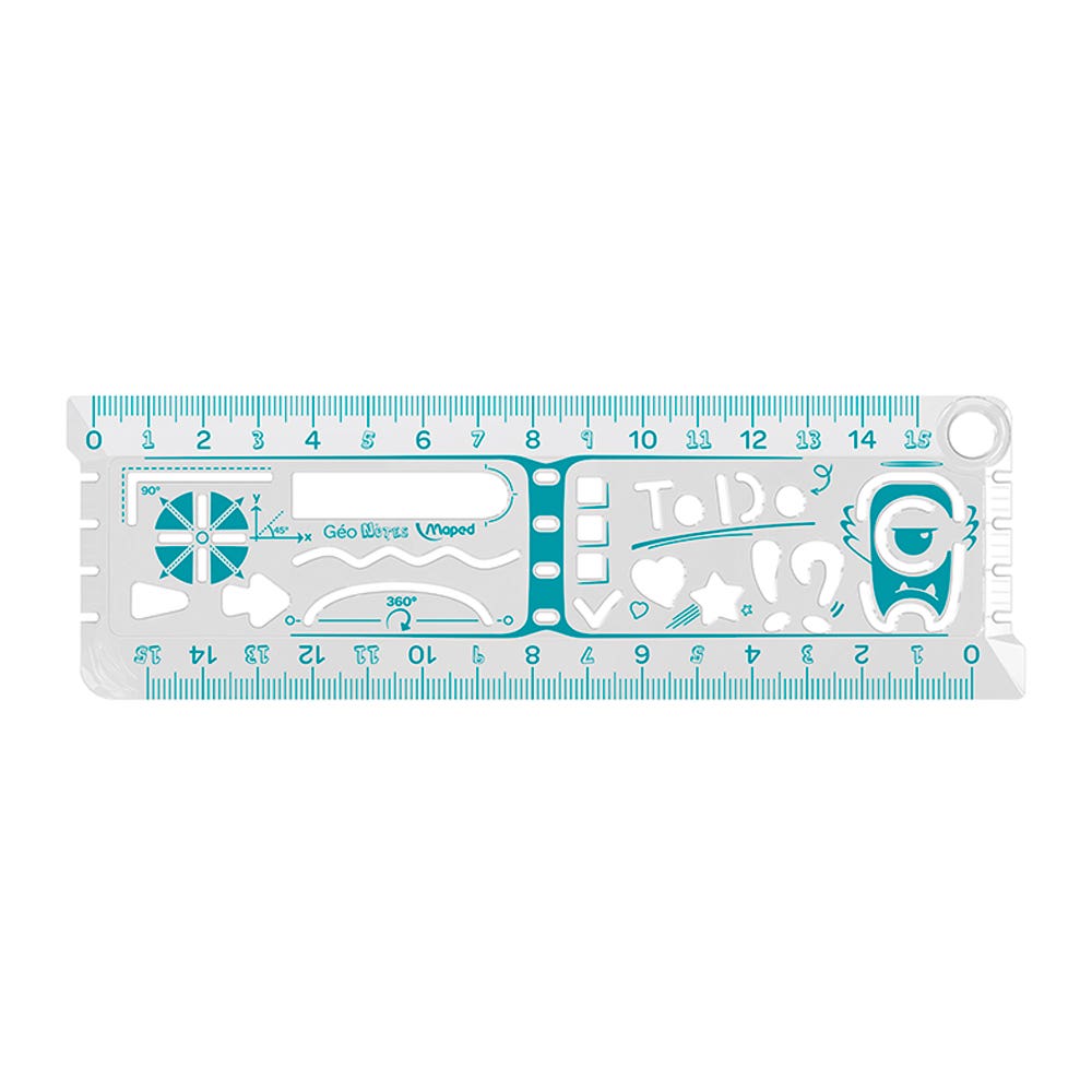 Regla Geo Notes 15cms.