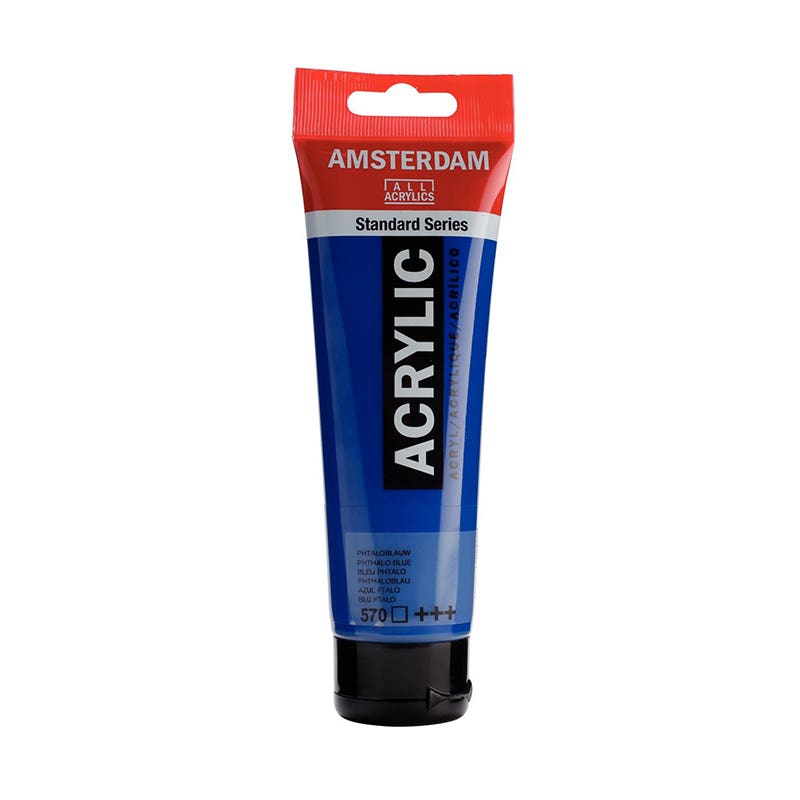 Pintura Acrílica Amsterdam 566 Azul Prusia Ftalo 120 Ml