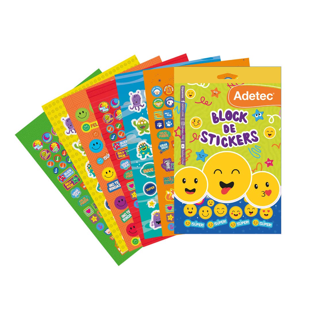 BLOCK STICKERS MOTIVACIONAL- ADETEC