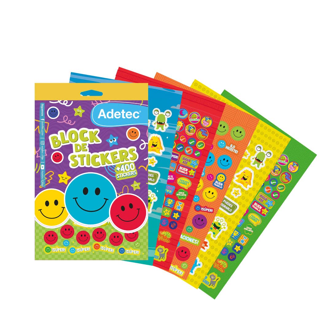 BLOCK STICKERS MOTIVACIONAL- ADETEC