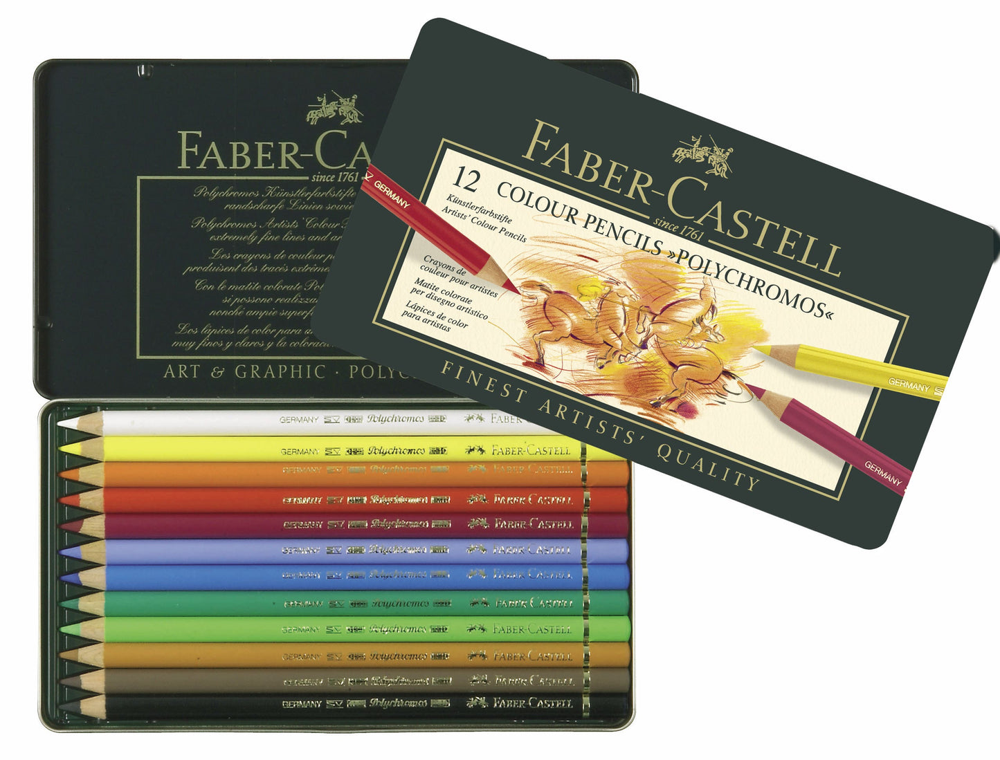 110012 Est. Lapiz FABER Polychromos 12u