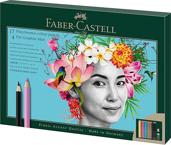 Set Lápices Faber Castell Polychromos & Pitt Graphite Matt 23 Piezas