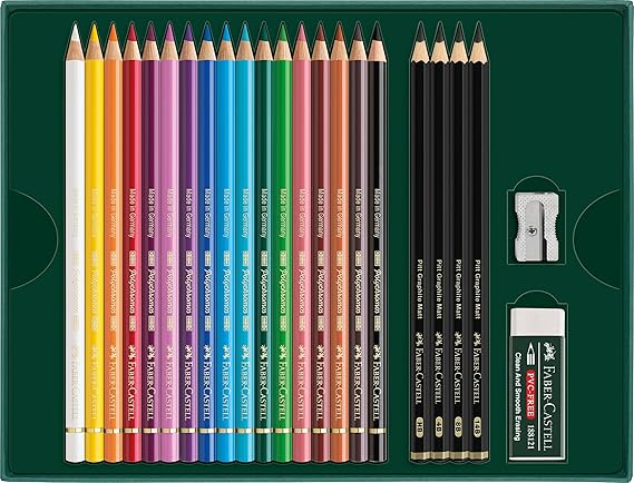 Set Lápices Faber Castell Polychromos & Pitt Graphite Matt 23 Piezas