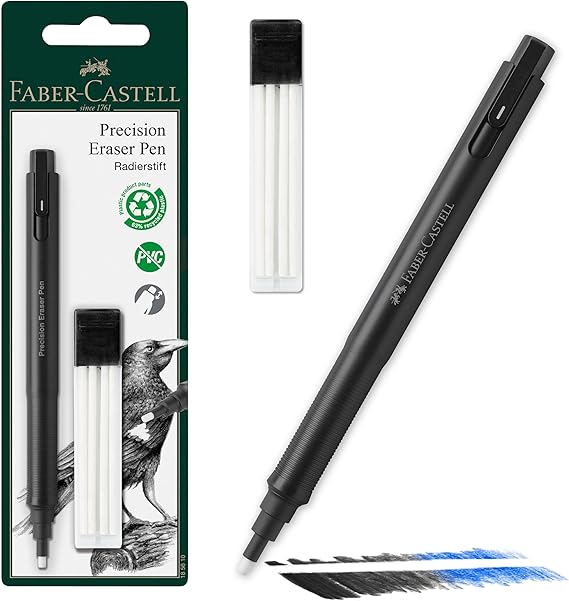 Goma de precisión para borrar Faber Castell + repuesto