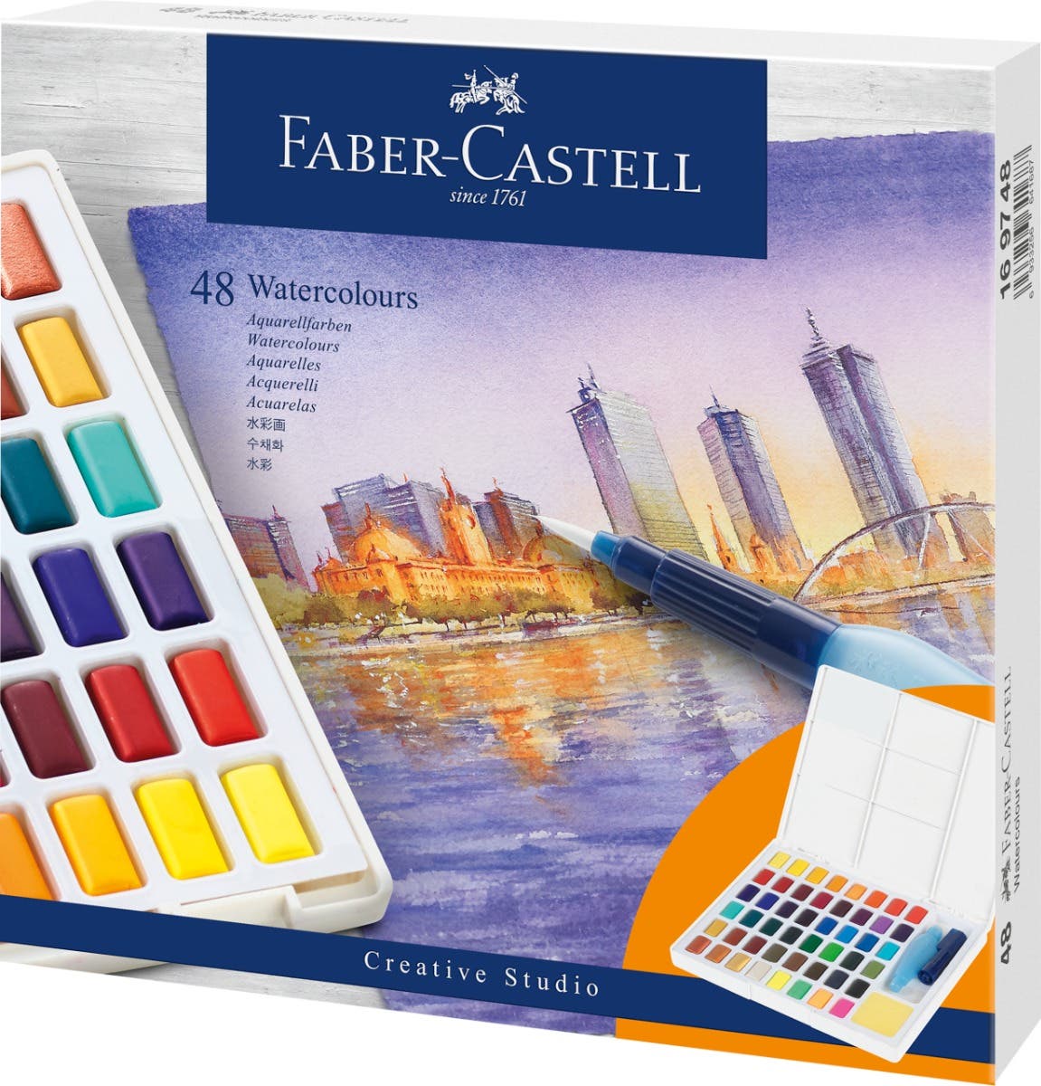 Acuarelas en pastillas 48colores set