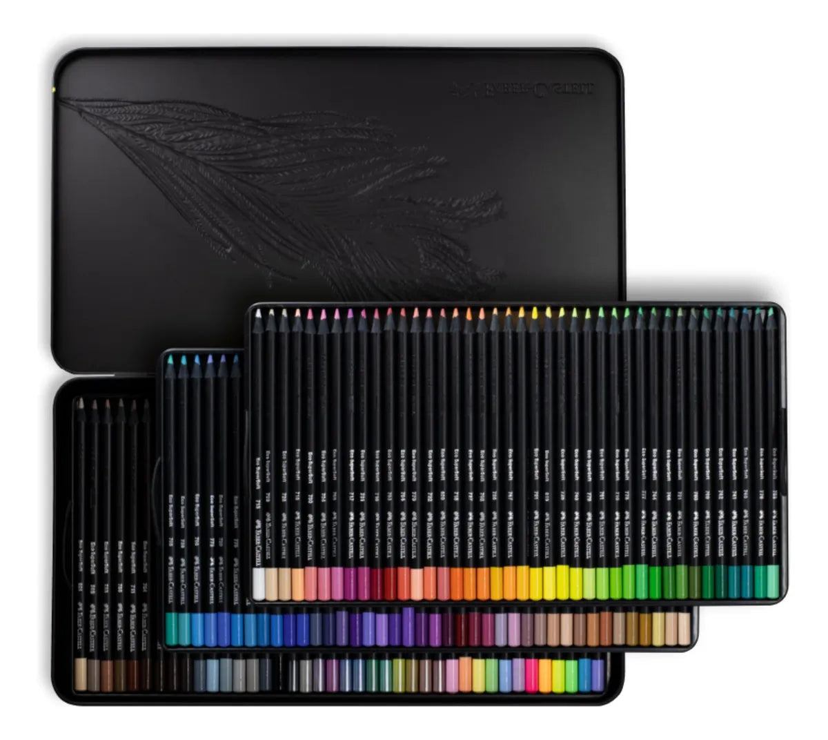 Caja Metal Faber Castell Ecolápiz Supersoft 120 unidades