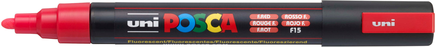 Marcador Posca 5M Rojo Fluorescente