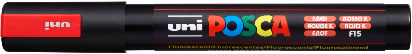 Marcador Posca 5M Rojo Fluorescente